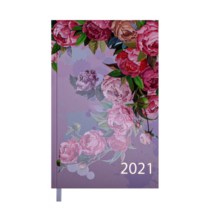 Ежедневник датированный 2021 FILLING, A5, BUROMAX BM.2162 - цвет: розовый