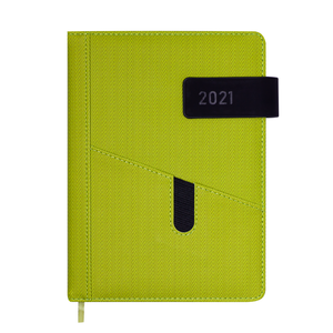 Щоденник датований 2021 GALAXY, A5, BUROMAX BM.2123-04 - колір: зелений