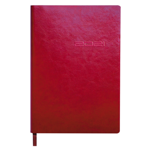 Ежедневник датированный 2021 IDEAL, A5, BUROMAX BM.2175 - цвет: красный
