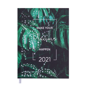 Ежедневник датированный 2021 MAGIC, A5, BUROMAX BM.2159 - цвет: зеленый