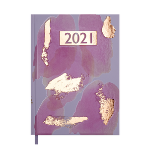 Ежедневник датированный 2021 MIRACLE, A5, BUROMAX BM.2179 - цвет блока: белый