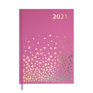 Щоденник датований 2021 MODERNA, A5, BUROMAX BM.2172 - колір: кораловий