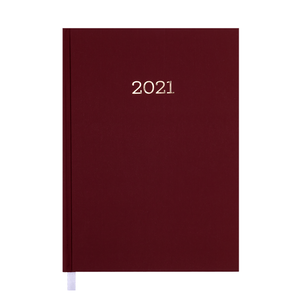 Ежедневник датированный 2021 MONOCHROME, A5, BUROMAX BM.2160 - цвет: бордовый