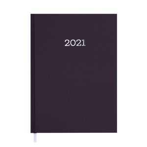 Ежедневник датированный 2021 MONOCHROME, A5, BUROMAX BM.2160 - цвет блока: белый