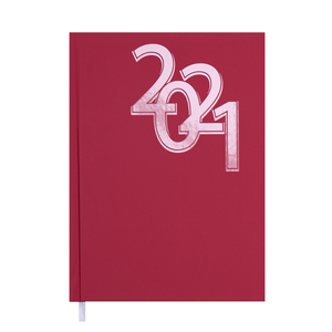 Ежедневник датированный 2021 OFFICE, A5, BUROMAX BM.2164 - цвет: красный