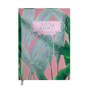Щоденник датований 2021 PARADISE, A5, BUROMAX BM.2198 - матеріал обкладинки: поліграфічна