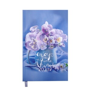 Ежедневник датированный 2021 ROMANTIC, A6, BUROMAX BM.2561 - цвет: голубой