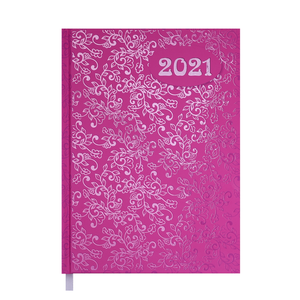 Щоденник датований 2021 VINTAGE, A5, BUROMAX BM.2174 - колір: рожевий