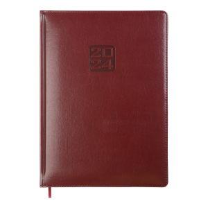 Ежедневник датированный 2024 BRAVO A4 темно-красный Buromax BM.2740-13