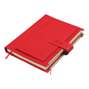 Ежедневник датированный 2024 ENIGMA A5 красный Buromax BM.2113-05