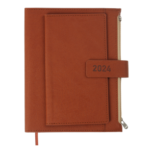 Щоденник датований 2024 ENIGMA A5 коричневий Buromax BM.2113-25