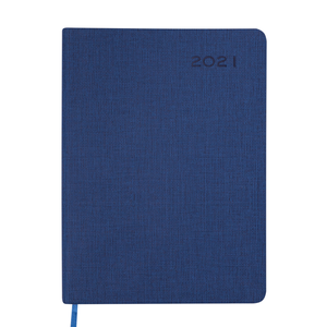 Щоденник датований 2021 TWEED, L2U, A5, BUROMAX BM.2193 - колір: синій