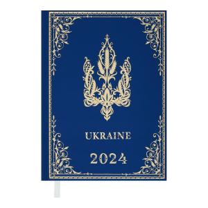 Щоденник датований 2024 UKRAINE A5 блакитний Buromax BM.2128-14