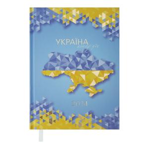 Ежедневник датированный 2024 UKRAINE A5 светло-синий Buromax BM.2128-30