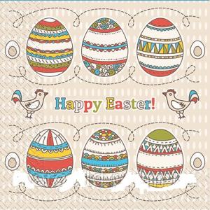 Салфетки Happy Easter, 33х33 см, 20 шт, Марго, 0126857