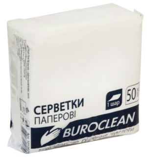Салфетки бумажные BUROCLEAN 240x240 мм 50шт в упаковке белый 10100202