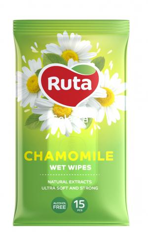 Серветки вологі Ruta Selecta Chamomile rt.92410 15 шт з екстрактом ромашки