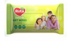 Серветки вологі Ruta Selecta rt.92458 для всіеї родини 60 шт