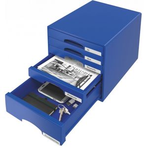 Настільний короб з 6 шухлядами  WOW CUBE 6 ящиків Leitz 52120035 синій - Фото 1