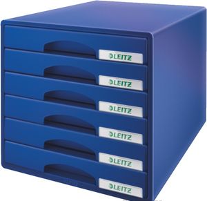 Настільний короб з 6 шухлядами WOW CUBE 6 ящиків Leitz 52120035 синій