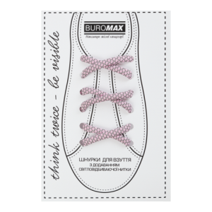 Шнурки для обуви светоотражающие Buromax BM.9790-10 розовые