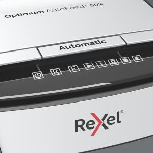 Уничтожитель документов Rexel Optimum AutoFeed+ 50X 2020050XEU 50л|6л 4x28 мм 20литр - Фото 5