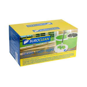 Швабра Buroclean Green з віджимом Spin Mop 2 змінні насадки 10300115