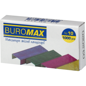 Скоби Buromax №10 кольорові BM.4421