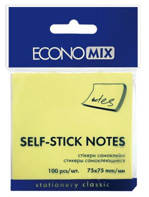 Блок бумаги с клейким слоем Economix E20932