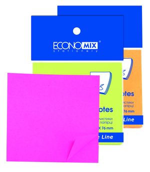 Блок бумаги с клейким слоем 76х76 мм Economix E20944