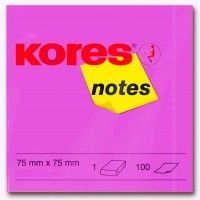Стикер блок-неон 75х75 Kores K47085 розовый