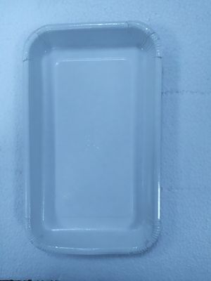 Тарелка бумажная 14*23см h-2см (50шт) белая ламинированная/крафт 0111925 - Фото 3