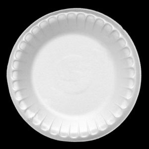 Тарелка-вспененный полистирол белая 100 шт 0111