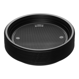 Одноразовая тарелка черная Buroclean EuroStandart 220мм 25шт 1080125