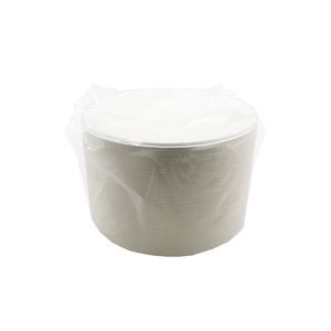 Тарелка круглая одноразовая белая из сахарного тростника d=17 см, 125 шт/уп 0111410 - Фото 1