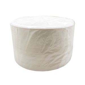 Тарелка круглая одноразовая белая из сахарного тростника d=26 см, 125 шт/уп 0111435 - Фото 1