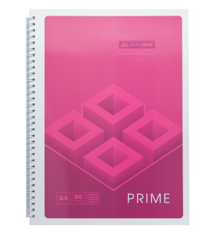 Зошит на пружині PRIME А4, 96 аркушів, клітинка, в картонній обкладинці BM.24451101 - Фото 2