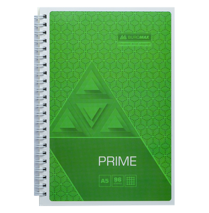 Тетрадь на пружине PRIME А5 96 листов, клетка, в картонной обложке Buromax BM.24551101
