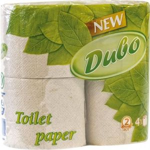 Туалетная бумага серая ДИВО, 2 слоя, 4 шт, 150 отрывов, 0130062
