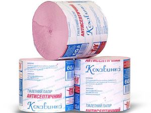 Туалетная бумага антисептическая розовая, 8 шт, Кохавинка, 0130005