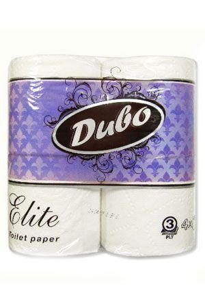 Туалетний папір Elite Обухів біла 3-х шарова 4р 156 отр 0130419