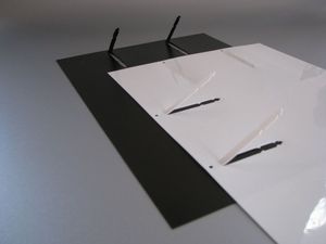 Virtus-Duos Папка-зошит Нижня обкладинка з пристроєм палітурки паперів на 2 кільця книжкового або альбомного формату стопою до 100 аркушів