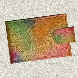 Визитница карманная 7.5 х 11.5 см 20 визиток натуральная кожа Фантазия Foliant EG292