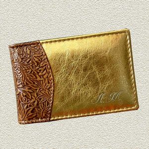 Визитница карманная 7.5 х 11.5 см 20 визиток натуральная кожа Марокен Foliant EG291 - Фото 1