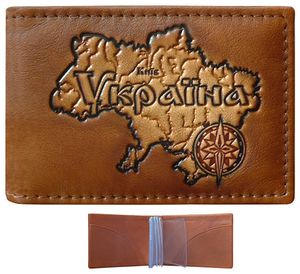Визитница карманная 7.5 х 11.5 см 20 визиток натуральная кожа Украина Foliant EG289