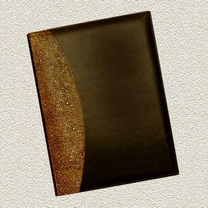 Визитница настольная на разъемных кольцах 24 х 32 см 10 визиток на 1 стр натуральная кожа Марокен Foliant EG244 - Фото 1