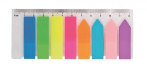 Закладки пластикові з клейким шаром 8 кольорів NEON 45x12 мм Buromax BM.2307-98