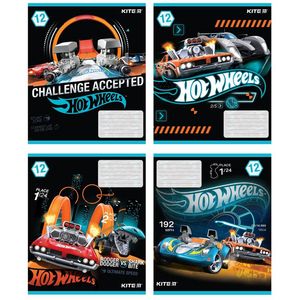 Зошит шкільний Kite Hot Wheels, 12 аркушів в клітинку, HW20-232