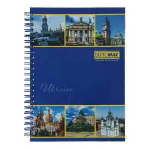 Блокнот для записей А5 96 листов на пружине мягкая обложка BM.2412 Buromax