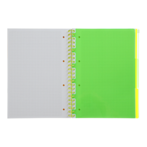 Тетрадь на пружине А4 Buromax NEON клетка 120л с разделителями BM.24349911